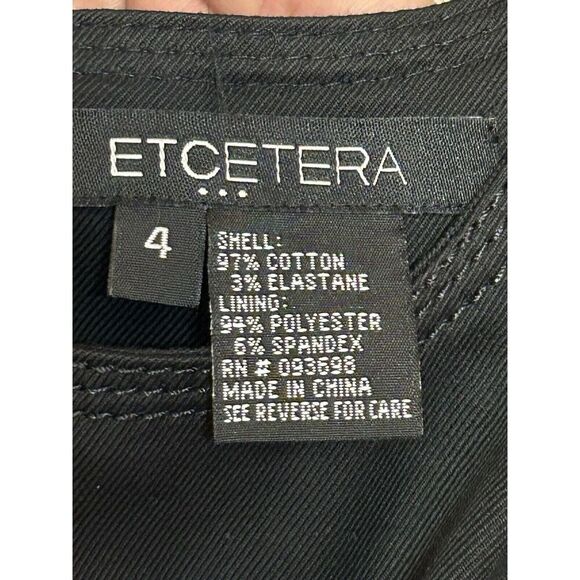 Etcetera Black  Sleeveless Goldtone Hardware Back Zip Dress Size 4 - Picture 8 of 8